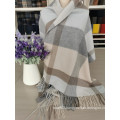 Wholesale plaid fashion custom scarf wool shawls ladies